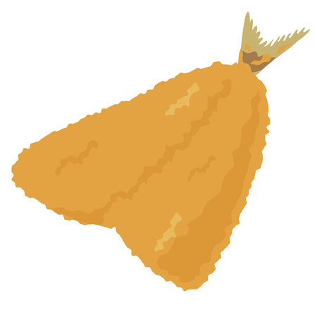 Fried food_Horse mackerel fry (fish fry)のイラスト素材