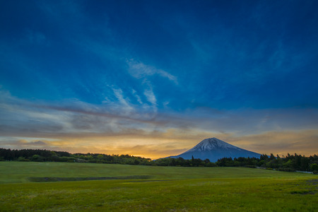 Fuji mountain in the morning の写真素材