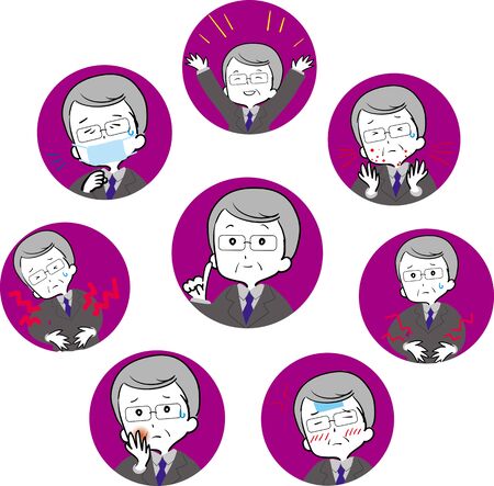 President icon of poor healthのイラスト素材