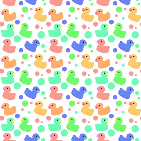 Seamless pattern for duck toy backgroundのイラスト素材