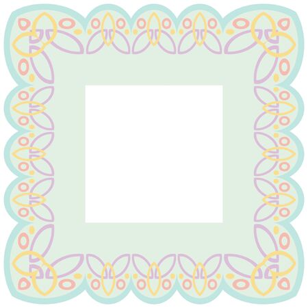 Decorative frame with square designのイラスト素材