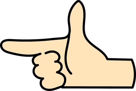 Hand shape and sign iconのイラスト素材