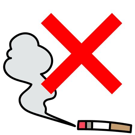 Illustration of smoking prohibited imageのイラスト素材