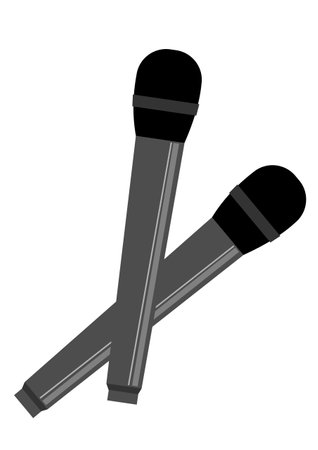 Illustration of a simple microphone setのイラスト素材