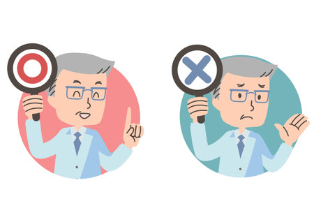 OK and NO sign illustration set for medical personnelのイラスト素材