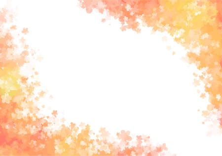 A decorative frame with an illustration of kumquatsのイラスト素材