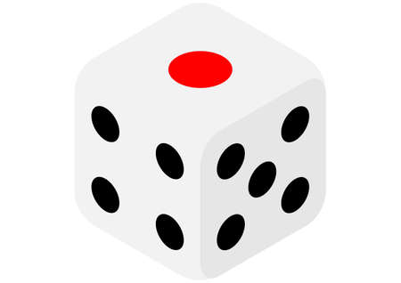 Isometric diagram Simple dice illustrationのイラスト素材