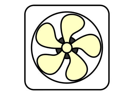 Clip art of simple ventilation fanのイラスト素材