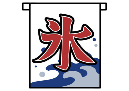 Clip art of shop banner of shaved iceのイラスト素材