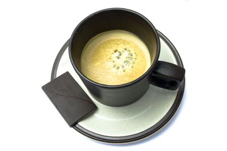 Retro coffee cup with espressoの写真素材