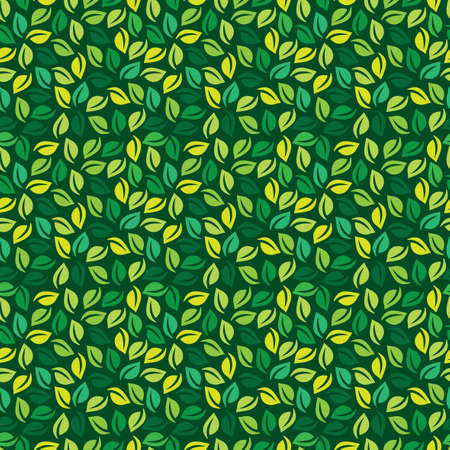 seamless leaf pattern with leaves randomly arrangedのイラスト素材