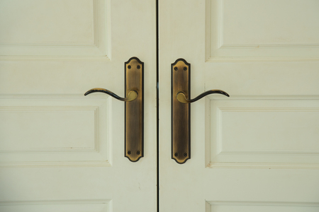 Metal handle door.の写真素材