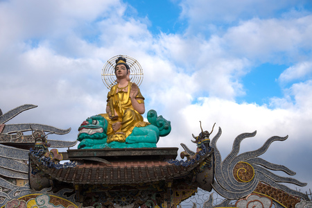 Guanyin statue in Linh Phuoc Chinese pagoda, Dalat city, Vietnam.の写真素材