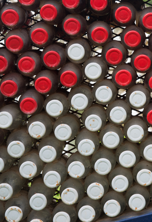 Bottle Caps background, texture or wall paperの写真素材