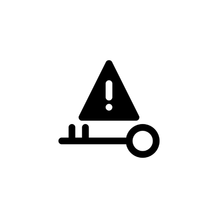 key icon for solution stuck problem with glyph or solid style icon stockのイラスト素材