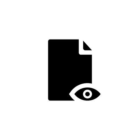 Document reader icon with glyph style vector illustration. Document Softwareのイラスト素材
