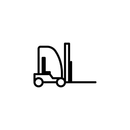 forklift icon. line style icon vector illustration. vehicle icon stockのイラスト素材