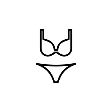 bikini Icon with line style. apparel icon vector illustrationのイラスト素材