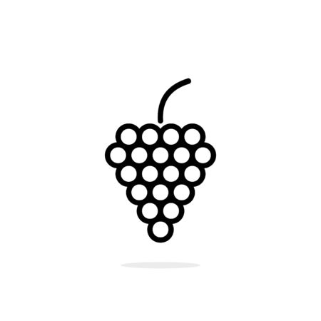 grapes fruit line icon vector illustration isolated on white backgroundのイラスト素材