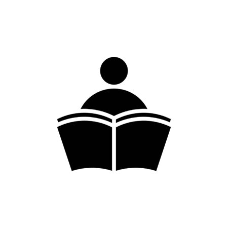 Reading Book icon isolated vector. people reading a book vectorのイラスト素材