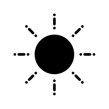 sun icon vector illustration isolated on white background. perfect for any purposesのイラスト素材