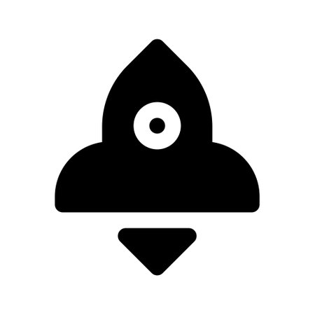 Rocket Icon vector for speed up or booster symbol. isolated on white background.のイラスト素材