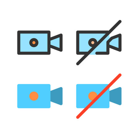 Camera video recorder icon vector suitable for user interface elements symbol perfect for any purposes.のイラスト素材
