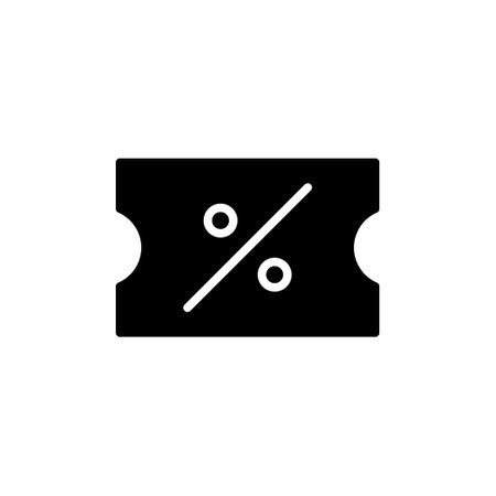 Discount coupon icon. Simple element illustration. Discount coupon concept symbol design from Commerce collection. Can be used for web, mobile and print.のイラスト素材