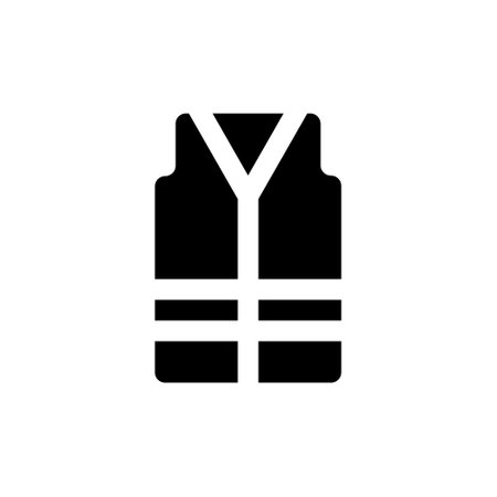 High visibility vest icon vector illustration graphic on white background.のイラスト素材