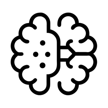 Human Brain Icon Vector. Outline Human Brain Sign. Isolated Contour Symbol Illustrationのイラスト素材