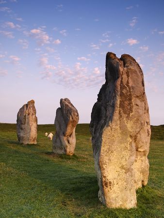Avebury Stones in Wiltshire Englandの写真素材