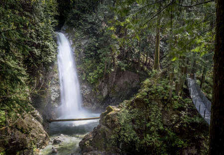 Cascade falls near Mission in British Columbia Canadaの写真素材