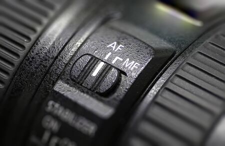 close image of a camera lensの写真素材