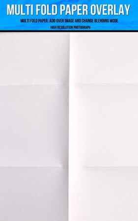 Designer resource of paper overlay - just add over your image and change blending mode to add texture and fold shadows to your workの写真素材
