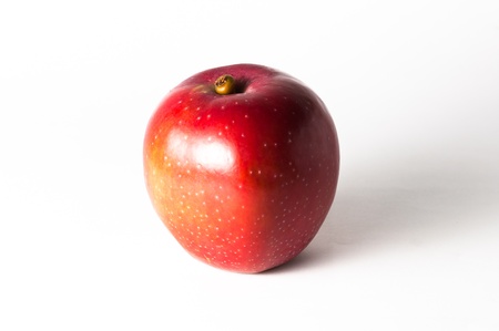 red apple on a white backgroud.