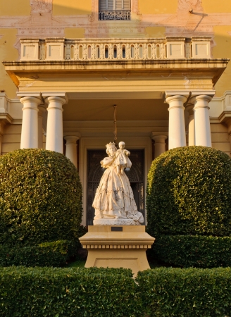 Palau de Pedralbes entrance  A museum nowadays, was the residence for the Spanish Royal Family when they visited the city のeditorial素材