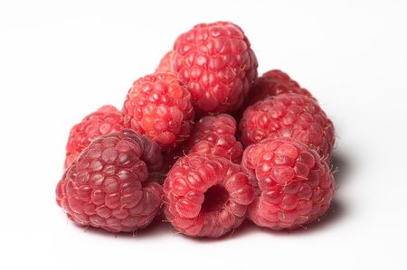 Raspberries isolated on a white background 