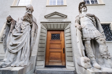 Entrance to St  Gallen chapel  Switzerland の写真素材
