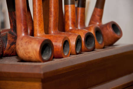 Series of briar pipes for smoking old-fashioned