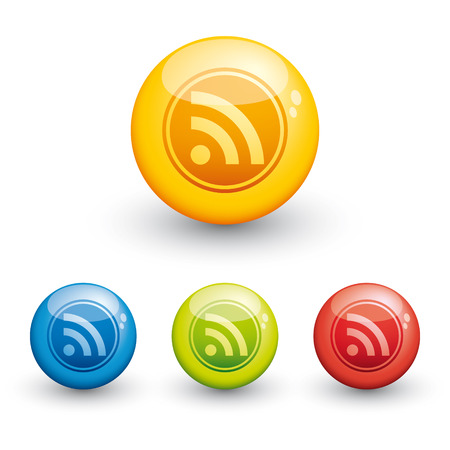 RSS glossy iconのイラスト素材