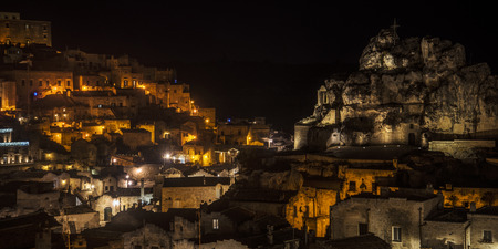 Panorama of Sassi of Matera, Italy