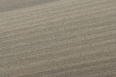 plowed agricultural fieldの写真素材