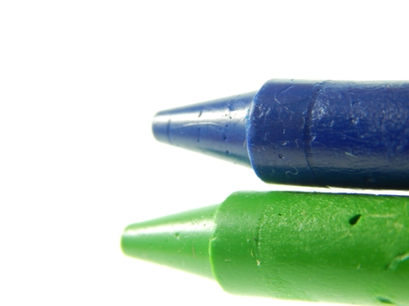 This is a picture of a crayon isolated on a white background.の写真素材