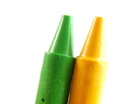 This is a picture of a crayon isolated on a white background.の写真素材