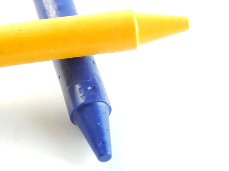 This is a picture of crayons isolated on a white background.の写真素材