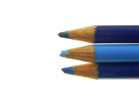 This is a picture of color pencils isolated on a white background.の写真素材