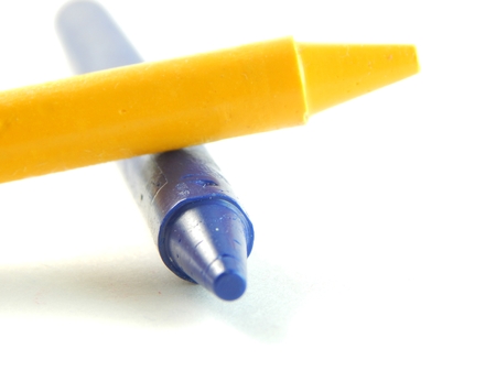 This is a picture of crayons isolated on a white background.の写真素材