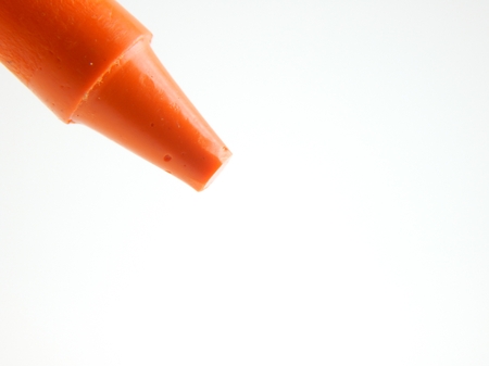 This is a picture of a crayon isolated on a white background.の写真素材