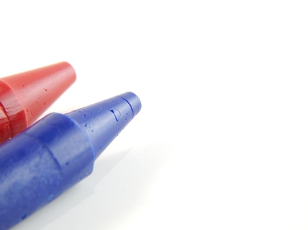 This is a picture of a crayon isolated on a white background.の写真素材