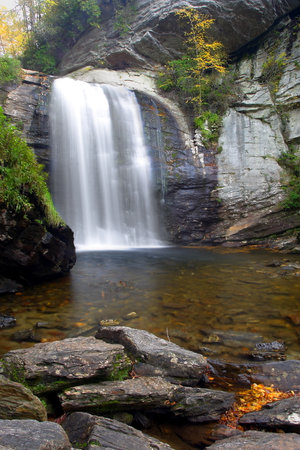 Looking Glass Falls, NCの写真素材